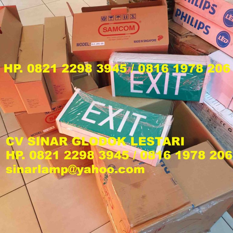 Lampu Exit Box Samcom ELS 28S-00