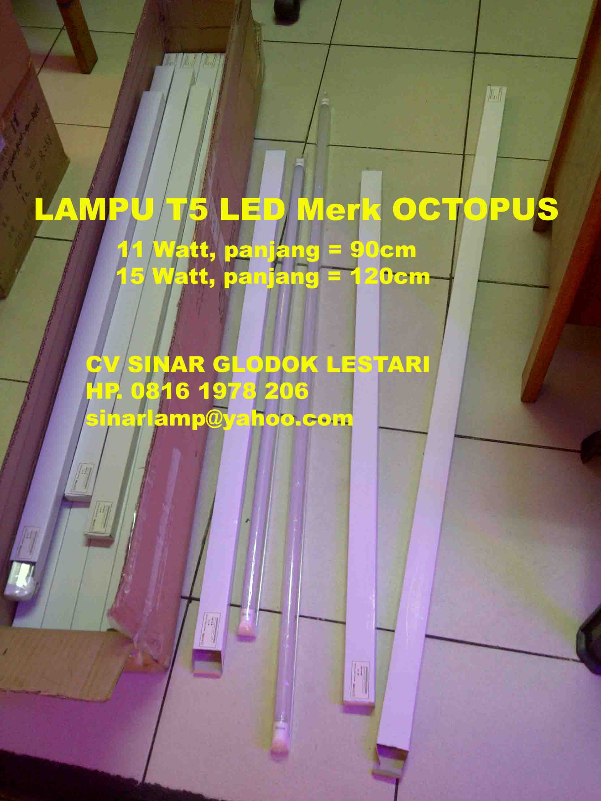 Aneka Lampu LED Lampu T5 LED 15W Dan 11W Merk OCTOPUS